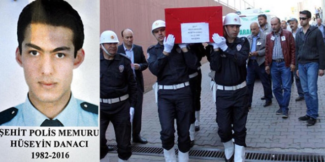 Şehit polis memuru Danacı, son yolculuğuna uğurlandı