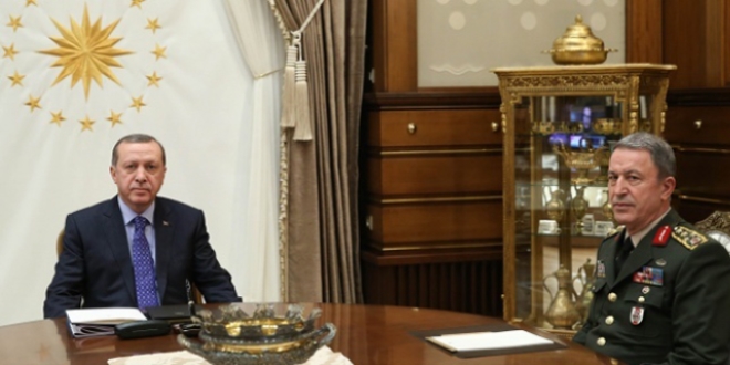 Cumhurbaşkanı Erdoğan, Hulusi Akar'ı kabul etti