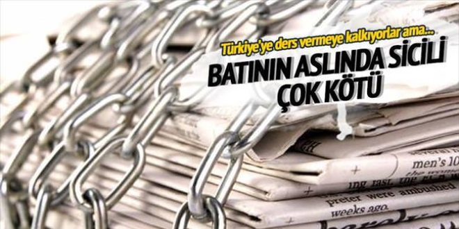 Batı, basın özgürlüğünde sınıfta kaldı
