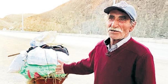 Günde 15 TL için 20 km yürüyor
