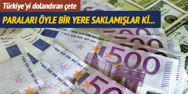 Dolandırıcılar Paraları minder yapmış