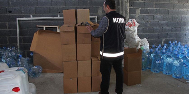 Adana'da sahte içki imalathanesine operasyon