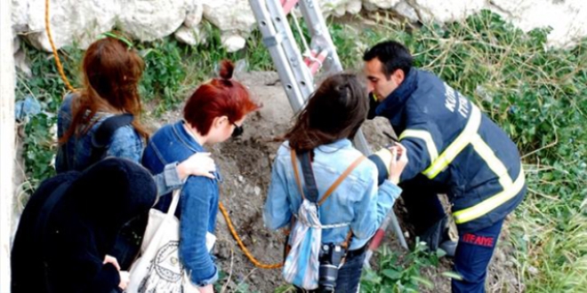 Yamaçta mahsur kalan 4 öğrenci kurtarıldı