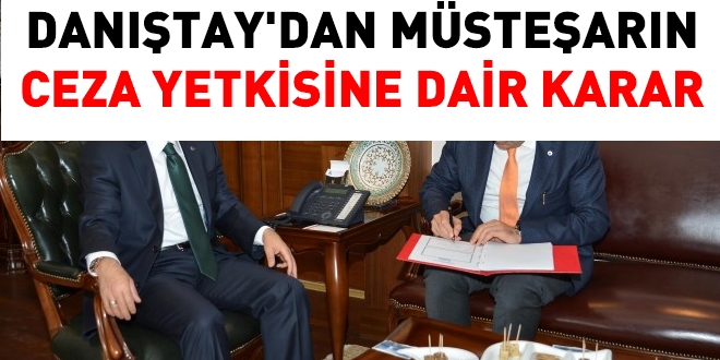 Danıştay'dan, Müsteşarın ceza yetkisine dair karar