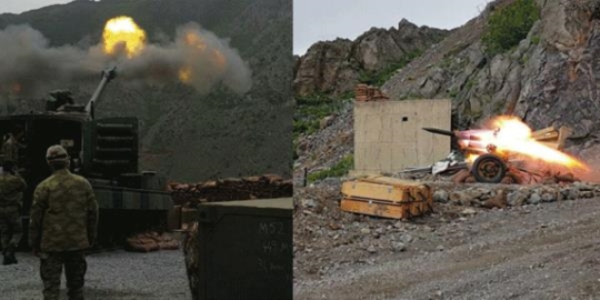 Dağlıca'da PKK'ya ait doçka mevzileri ateş altında