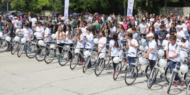 Edirne'de 407 renciye bisiklet datld