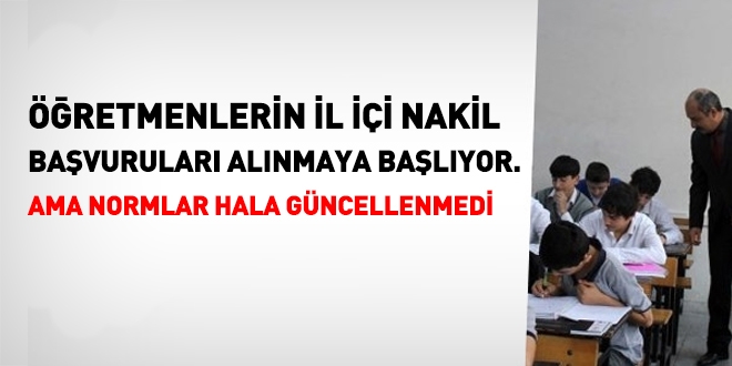 Öğretmenlerin ili içi nakileri başlıyor ama normlar yine güncel değil