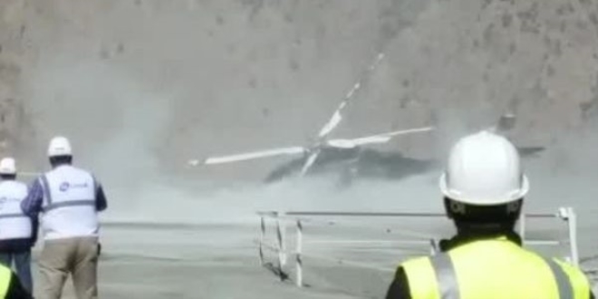 DSİ Genel Müdürü'nü taşıyan helikopter yan yattı: 3 yaralı