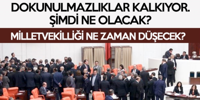 Dokunulmazlıklar kalkıyor. Şimdi ne olacak? Milletvekilliği ne zaman düşecek?