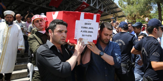 Şehit sözleşmeli er Akıl, Gaziantep'te toprağa verildi