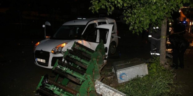 Yozgat'ta polis arac kaza yapt: 2 yaral