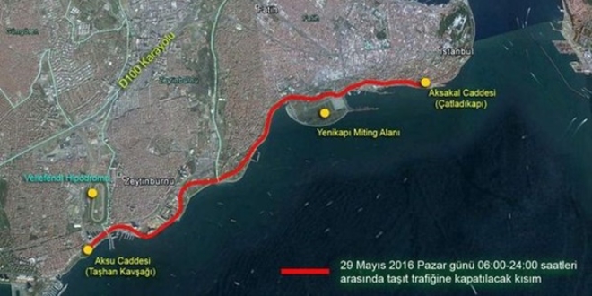 Fetih kutlaması nedeniyle İstanbul'da bu yollar kapalı
