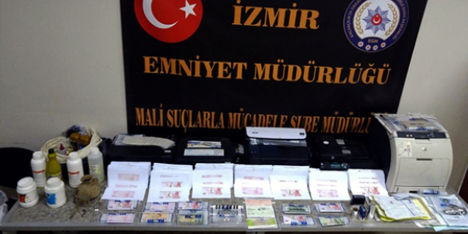İzmir'de sahte para operasyonu: 2 gözaltı
