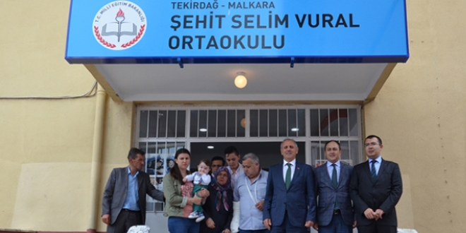 Tekirdağlı şehidin ismi mezun olduğu okula verildi