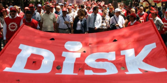 DİSK'ten madencilere destek protestosu