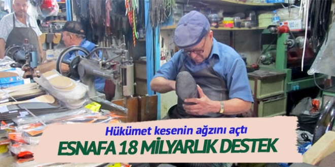 Esnafa 18 milyarlk destek