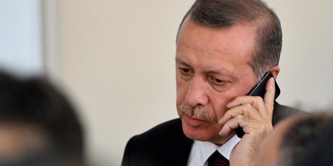 Cumhurbakan Erdoan'dan ehit ailesine taziye telefonu