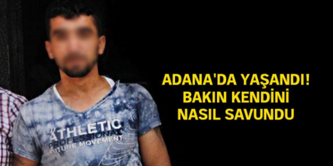 Adana'da bir adam 4 yandaki kzn presli p kamyonuna att