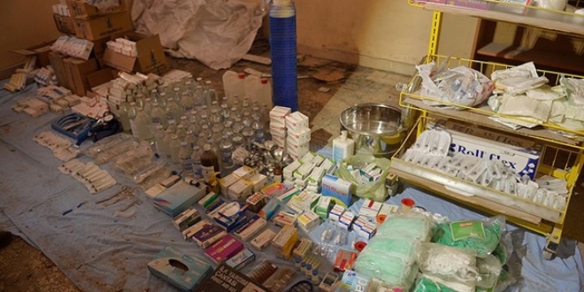 Nusaybin'de teröristlerin ilaç deposu bulundu
