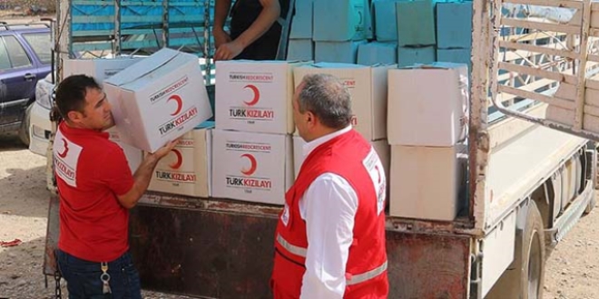 Türk Kızılayından yurt dışında 2,5 milyon liralık gıda yardımı