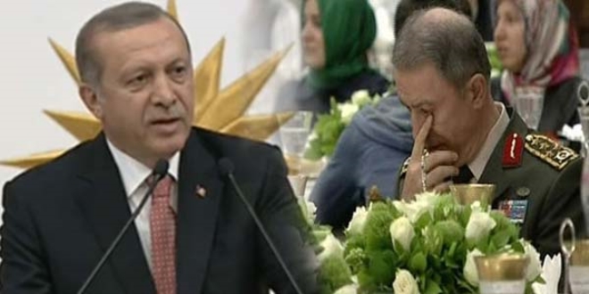 Erdoğan konuştu, Orgeneral Akar gözyaşlarını tutamadı