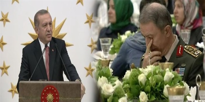 Erdoğan'ın konuşması Genelkurmay Başkanı'nı duygulandırdı