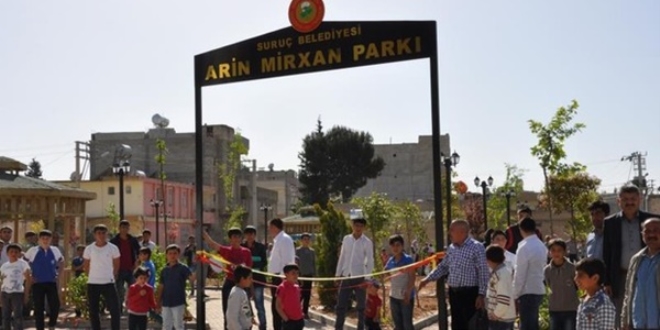 PYD'li canlı bombanın ismini parka verdiler