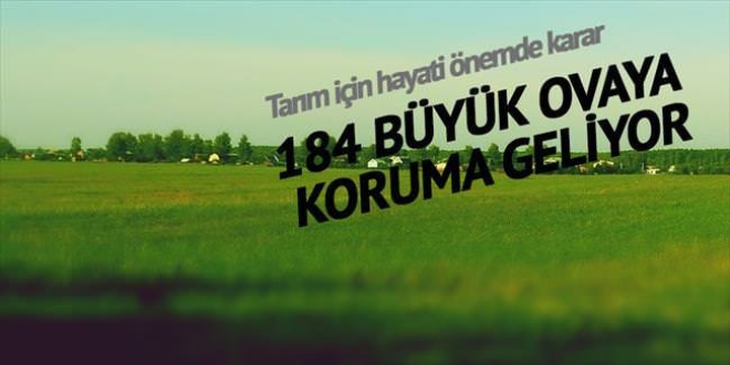 184 büyük ovaya sit alanı koruması