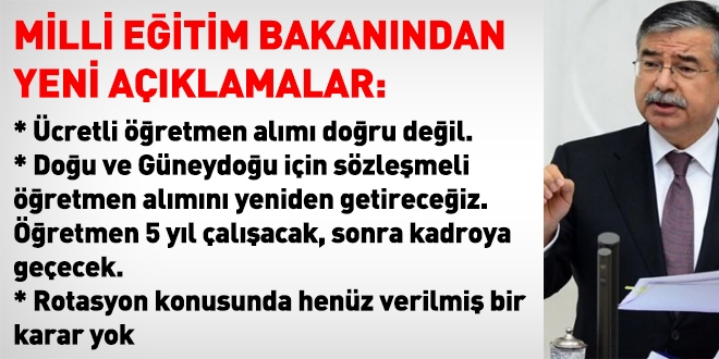 Yılmaz: Rotasyon konusunda henüz karar vermedik
