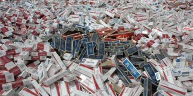 Habur'da 37 bin 130 paket kaçak sigaraya el konuldu