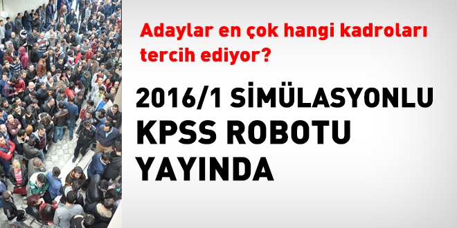 2016/1 KPSS Robotu yaynda