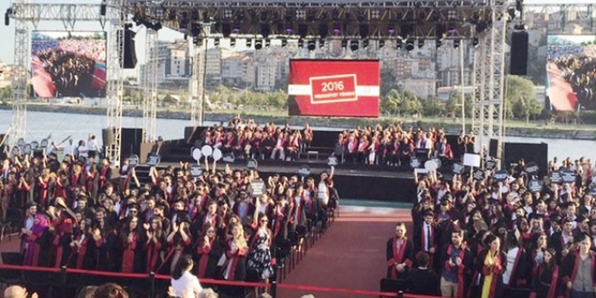 Bilgi Üniversitesi mezunları rektöre sırtını döndü