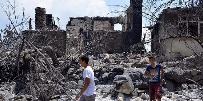 Kumluca ve Adrasan'daki yangn PKK karm