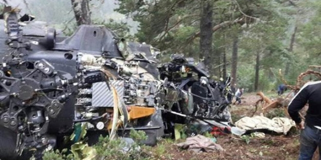 Düşen helikopterden ilk fotoğraflar