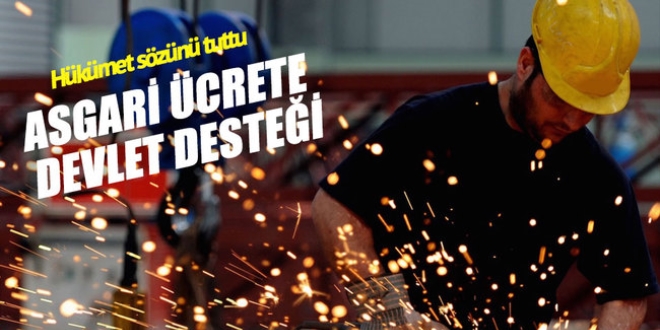 Asgari ücretliye gelir vergisi desteği