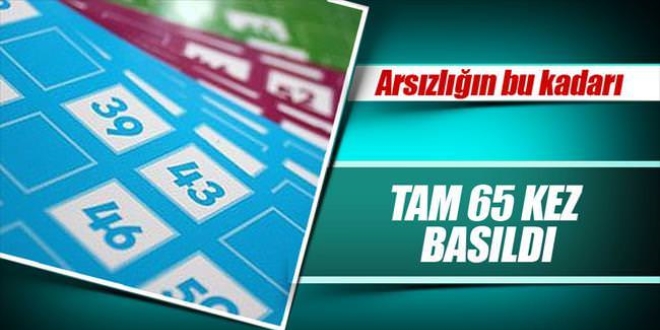 Tombala kartları gizli bölmede çıktı