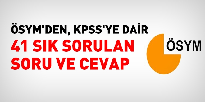 KPSS'ye dair 41 sk sorulan soru ve cevap