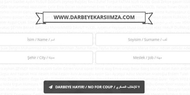 Darbeye karşı imza kampanyası başlatıldı