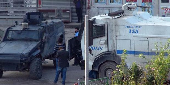 Şırnak'ta tankların şehre girişini TOMA'lar durdurmuş