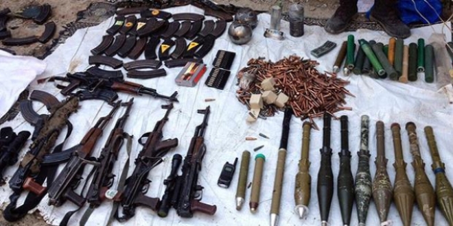 Şırnak'ta PKK'ya ait cephanelik bulundu