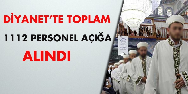 Diyanet'te 19'u ilçe müftüsü toplam 1112 kişi açığa alındı