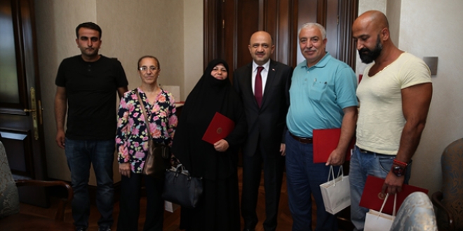 Bakan Işık, 15 Temmuz kahramanlarını kabul etti