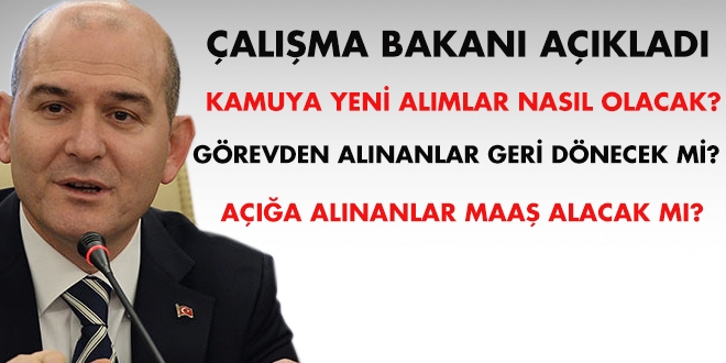 Açığa alınan personelin yerine yeni alımlar nasıl olacak?