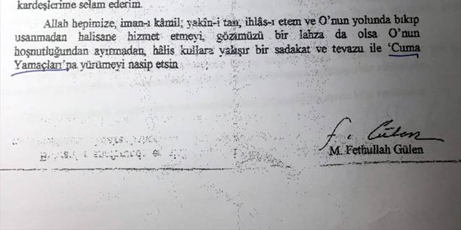 İzmir'de FETÖ elebaşı Gülen imzalı yazı ele geçirildi