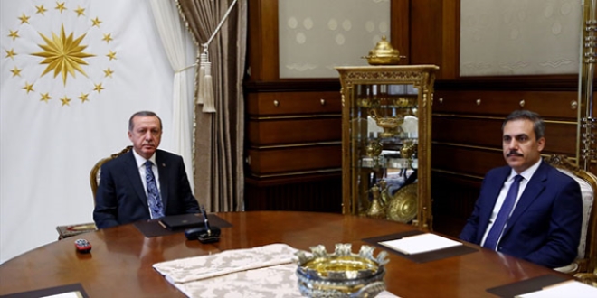 Erdoğan, Hakan Fidan'ı kabul etti