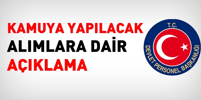 DPB' den kamuya yapılacak atamalara ilişkin açıklama