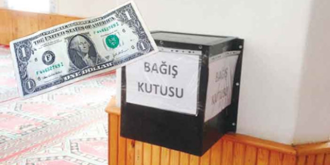 Bağış kutusundan F serisi 1 dolar çıktı