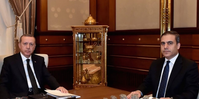Erdoğan, Hakan Fidan'ı kabul etti