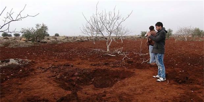 Suriye'den atılan havan mermisi, Kilis'te boş araziye düştü