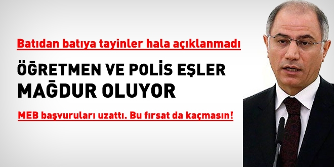 Bir çözüm bulunmalı, yoksa öğretmen ve polis eşler mağdur olacak